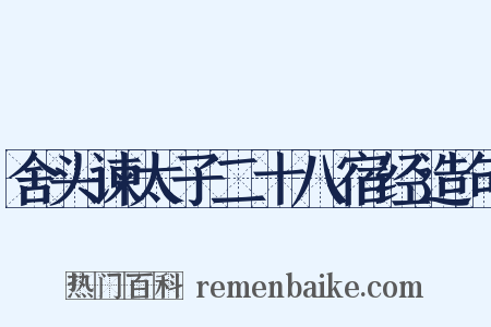 舍头谏太子二十八宿经造句是什么意思的图片